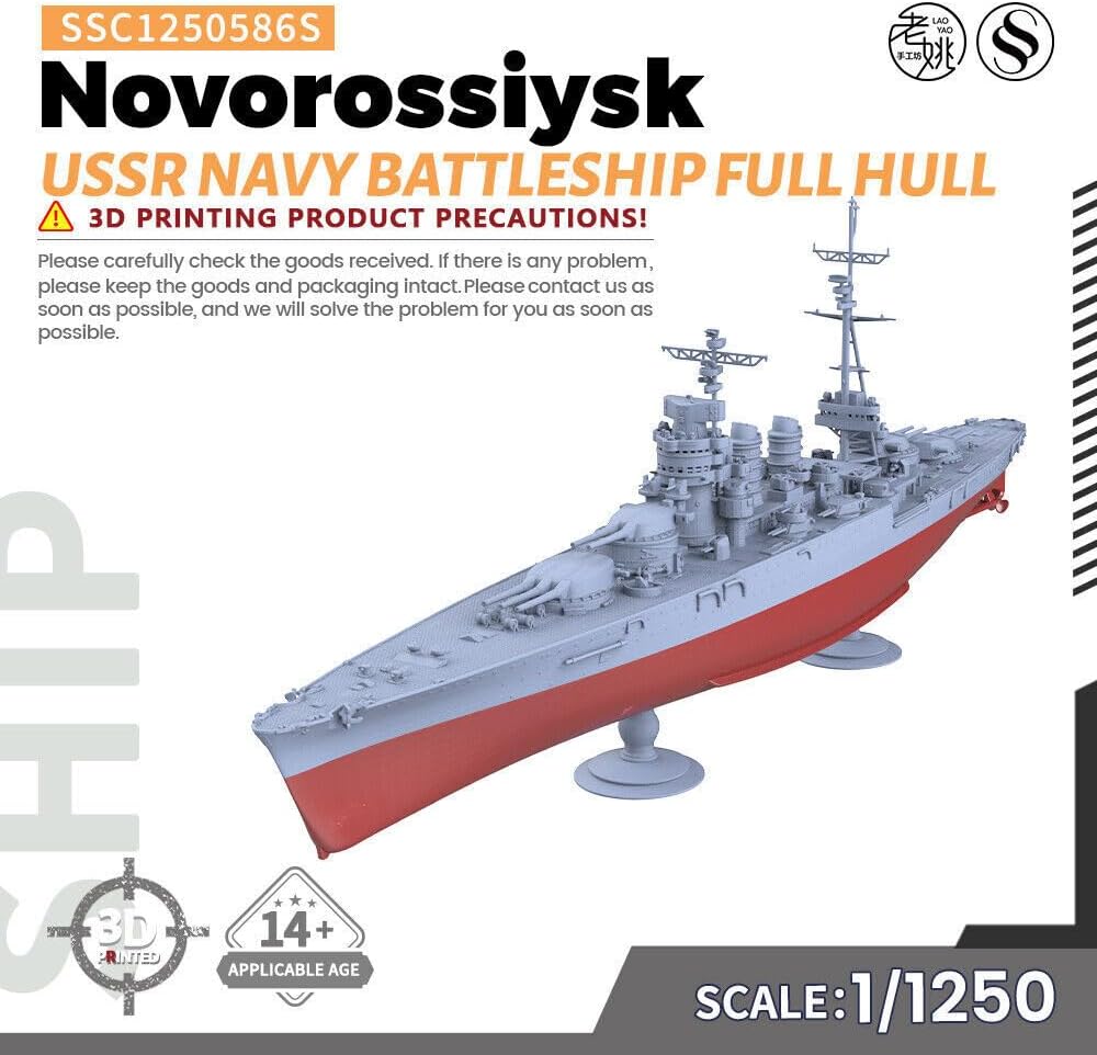 MRY-SFW Unpainted 1/1250 USSR Navy Novorossiysk Full Hull