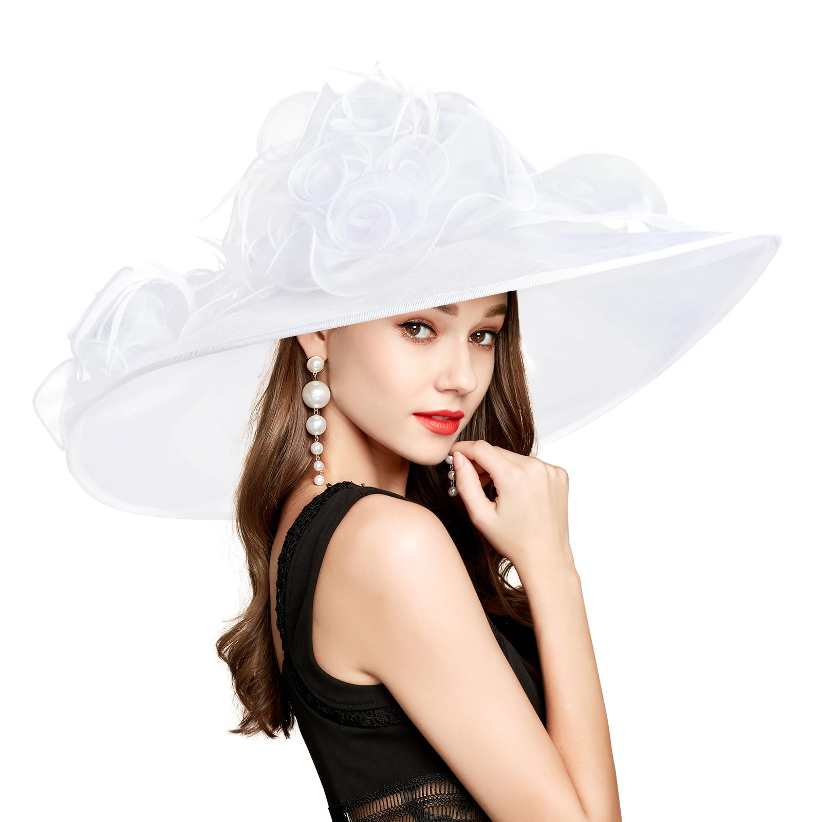 YIDINGCO Organza Veil Sun Hat