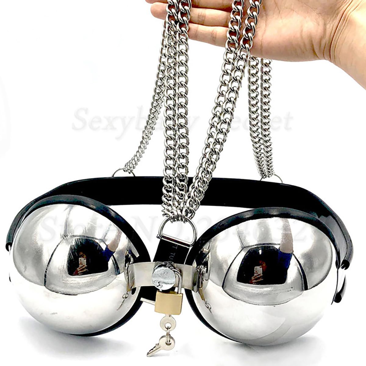 Women's Adjustable Stainless Steel Chastity Belt | Lockable - View #6