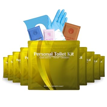 Personal Toilet Kit To Go 10 Pack Gold
