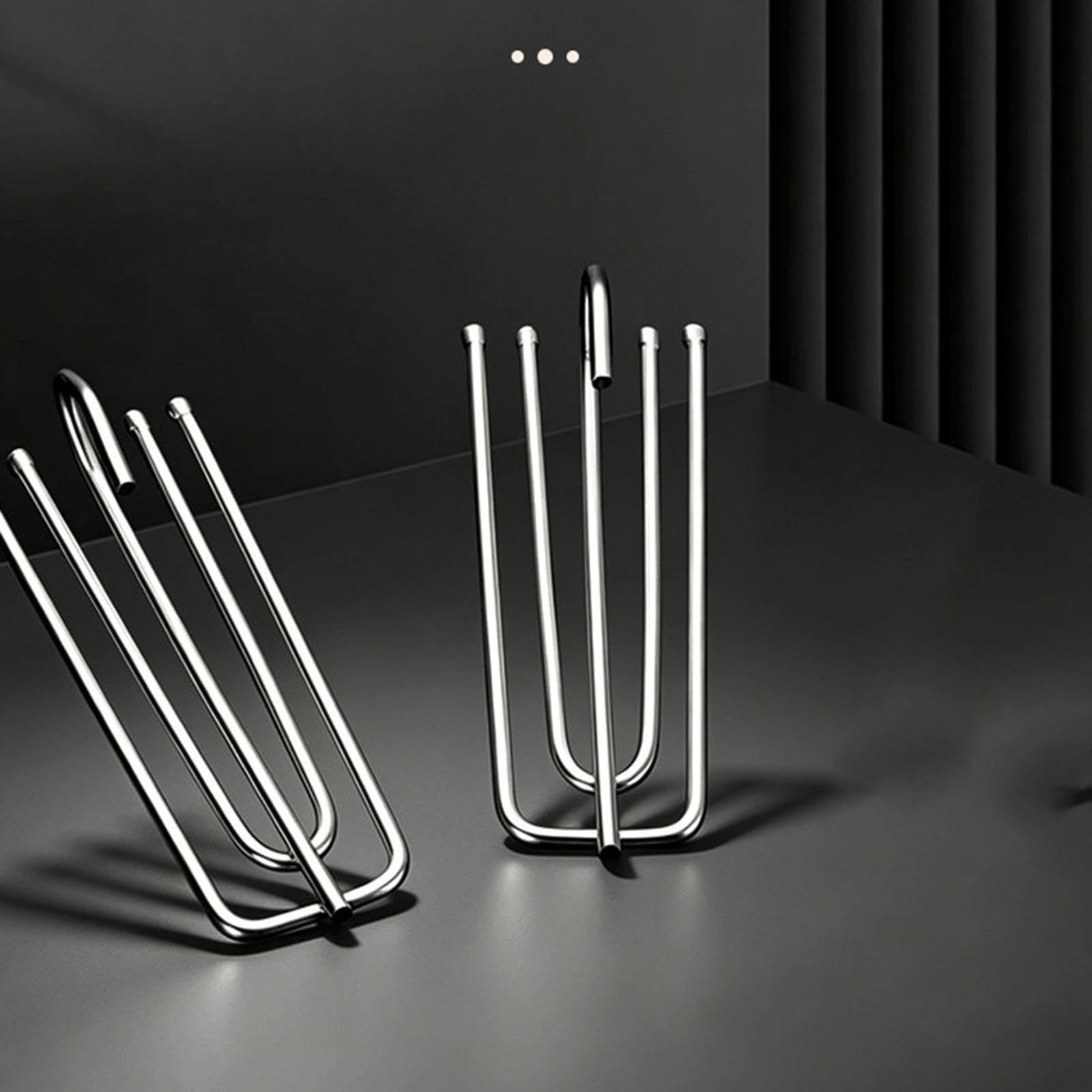 100 Ganchos Plisados ​​para Cortinas de Acero Inoxidable, Clips Plisados