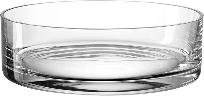 LEONARDO HOME Novara Deko Schale aus Glas, spülmaschinengeeignete, multifunktionale, flache Glasschüssel rund, Durchmesser: 22,4 cm, Höhe 7 cm, 018623