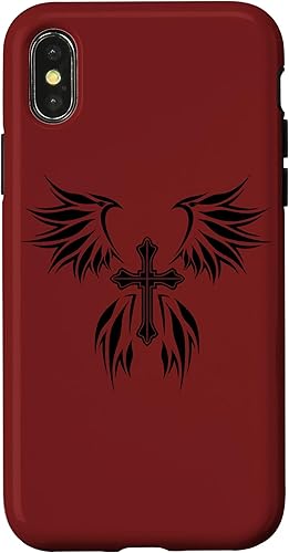 Miniatura 7 de Funda para iPhone 12 Pro Max Cross and Wings Goth Alt Egirl Eboy Y2K Emo