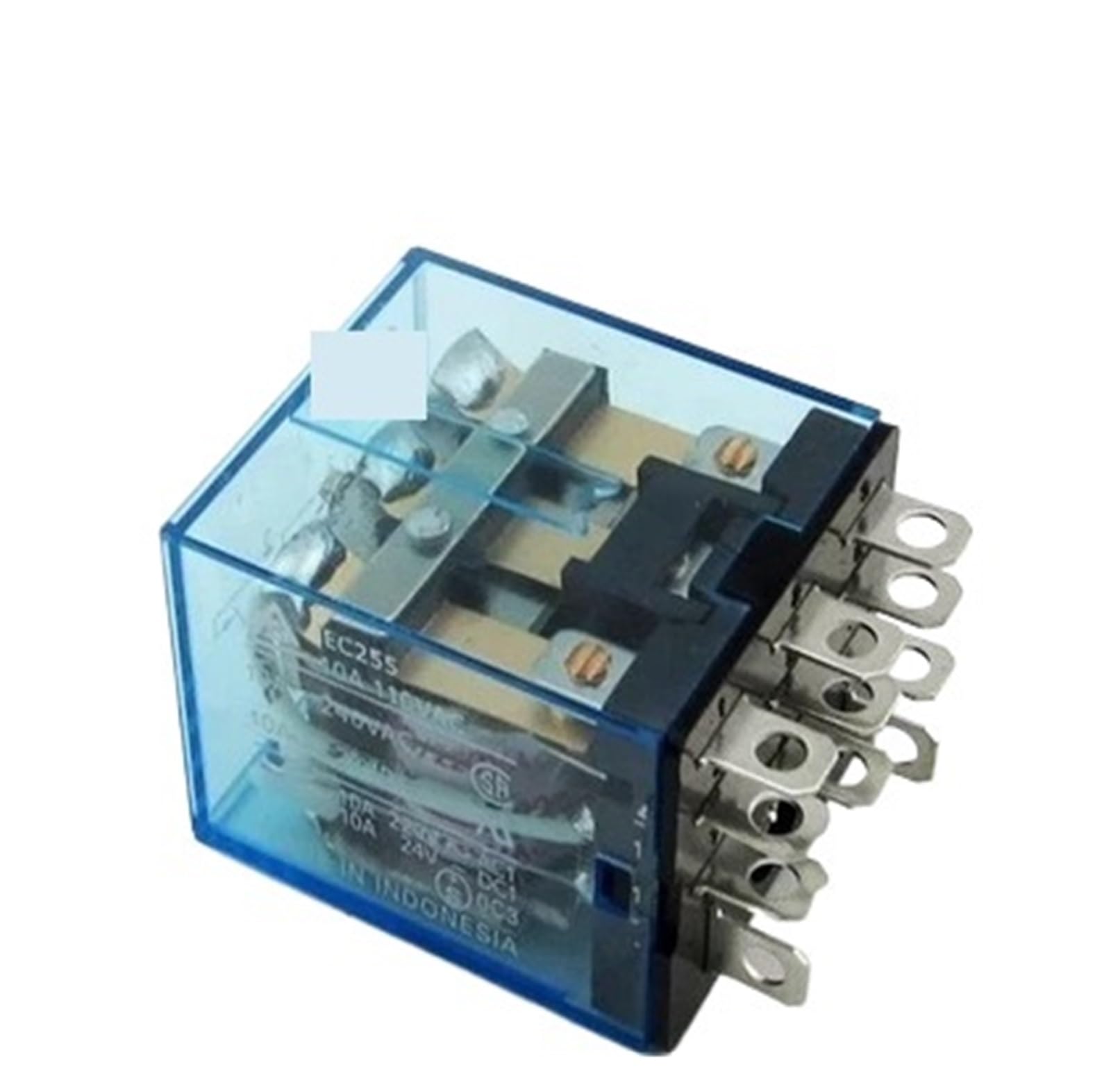 10 relés intermedios pequeños ly3nj de punta plateada de 11 pines, 10 A, alta potencia, 220 V, 24 V, 12 V, en lugar de hh63p (Ac110 V)