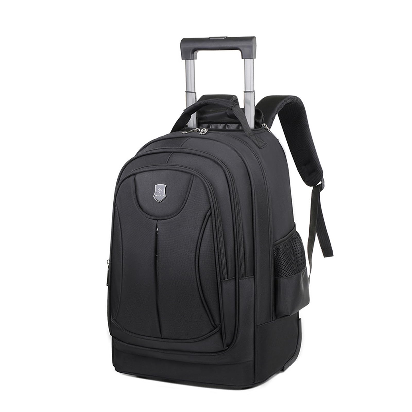 FANDARE 35L Laptop-Trolleys Herren Rollerrucksack 2 IN 1 Business Wandlungsrucksack Reiserucksack mit Rollen Trolley-Rucksack Rollen Handgepäck Notebook bis 15.6 Zoll Arbeit Aaktenkoffer Schwarz