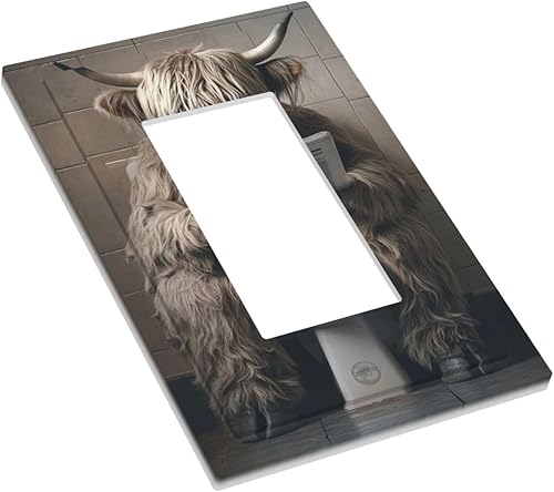 Vista 721 de Cubiertas decorativas de salida de estrella de mar playera, tablero de madera azul de concha de mar de 1 banda, decoración individual GFCI, placa