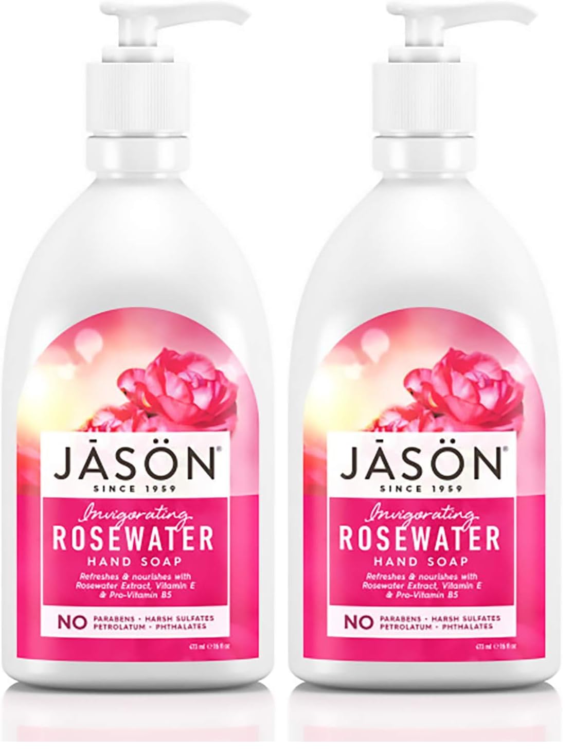 Jason Hand Soap, Invigorating Rosewater, 16 Oz (Packaging May Vary)