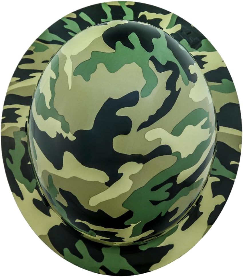 AFP Fiber Full Brim Hard Hat | 6 Point Ratchet Suspension | OSHA & ANSI Rated | Hard Hats for Men | Premium Construction Helmets for Safety
