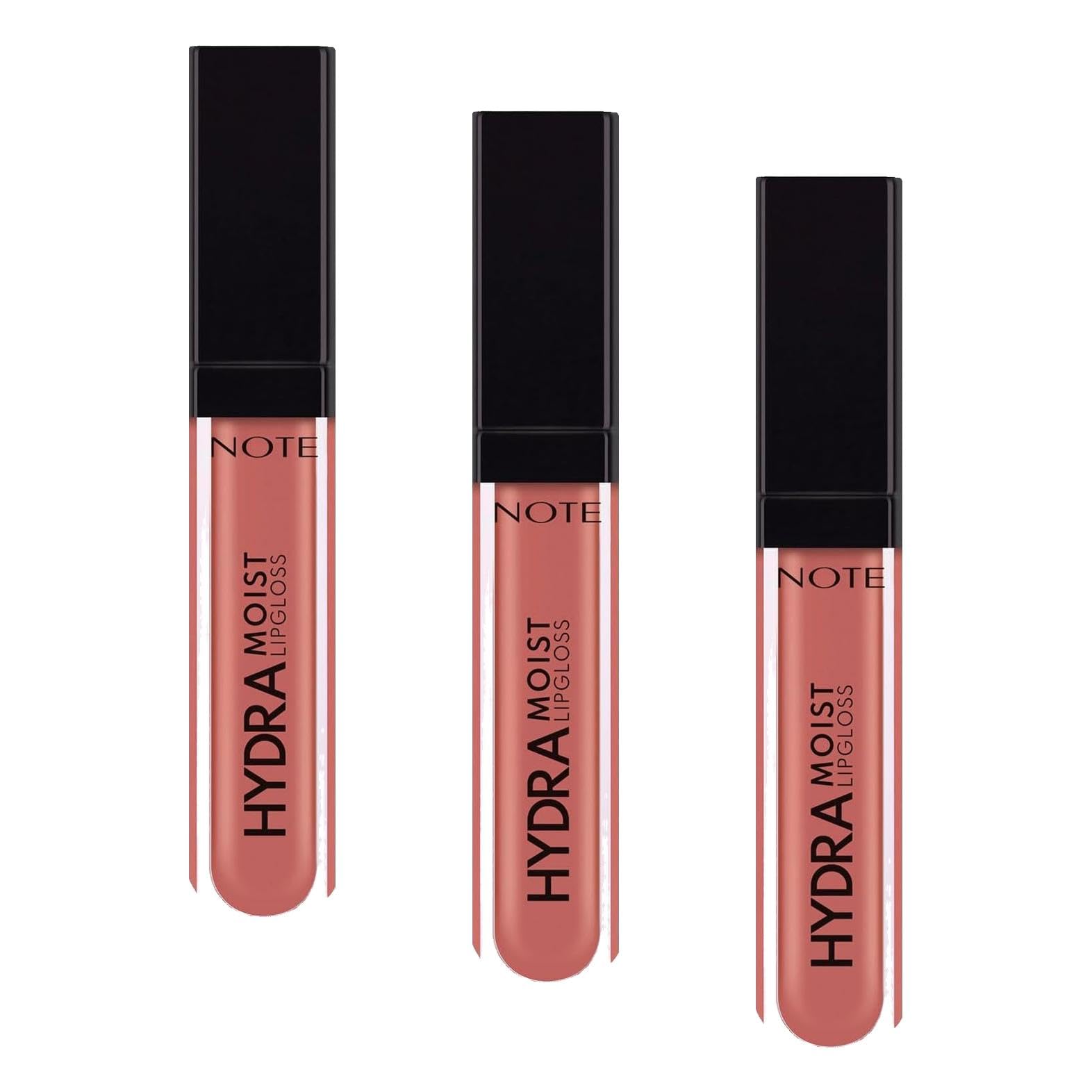 Note Cosmetics Hydramoist Lipgloss Nemlendirici Dudak Parlatıcısı - 03 Just Nude - Nude (3 paketi)