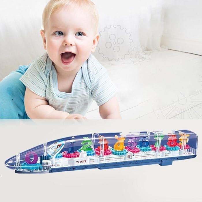 Buy Kiddie Galaxia® Transparent Concept Bullet Train Toy for Kids, Electric Mechanical Gear Race
