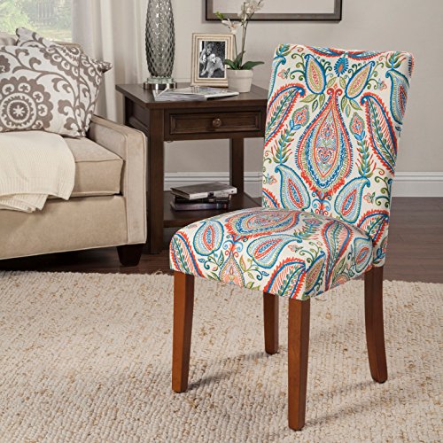 HomePop Parsons Classic Upholstered Accent Dining Chair, Set of 2, Colorful Paisley - Image 3