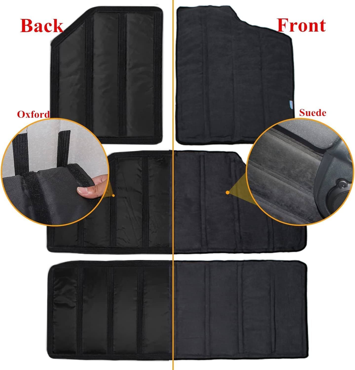 Dachhimmel-Hardtop-Wärmeisolierungs-Kit für die Dachisolierung der Heckscheibe für Jeep Wrangler JK JKU 2012-2017 4-Türer