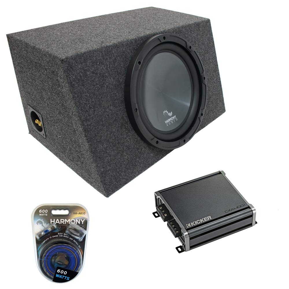 Harmony Audio R104 Bundle with Universal Car Stereo Hatchback Sealed Single 10