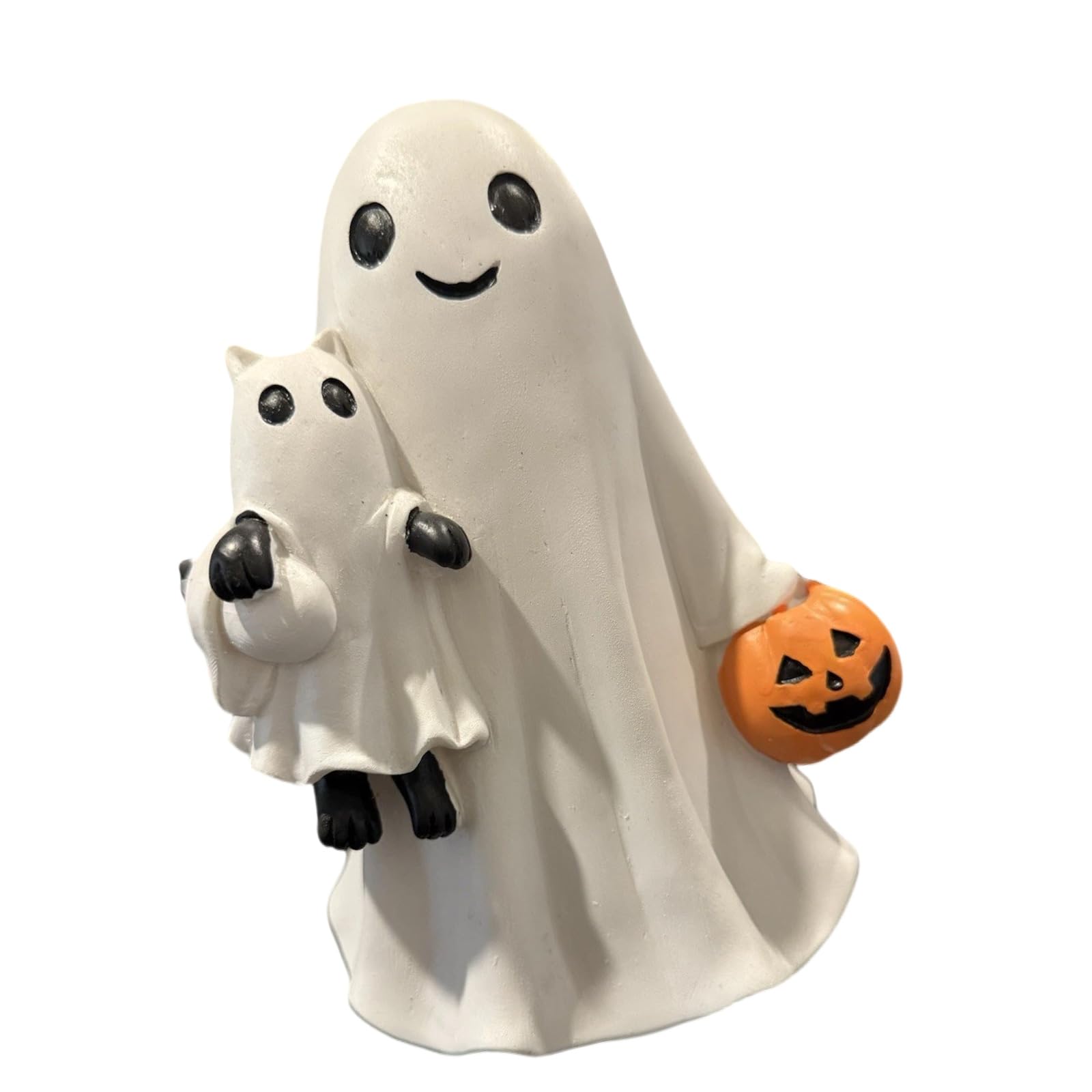 Figurine de chat d'Halloween en résine sculptée à la main de prestige