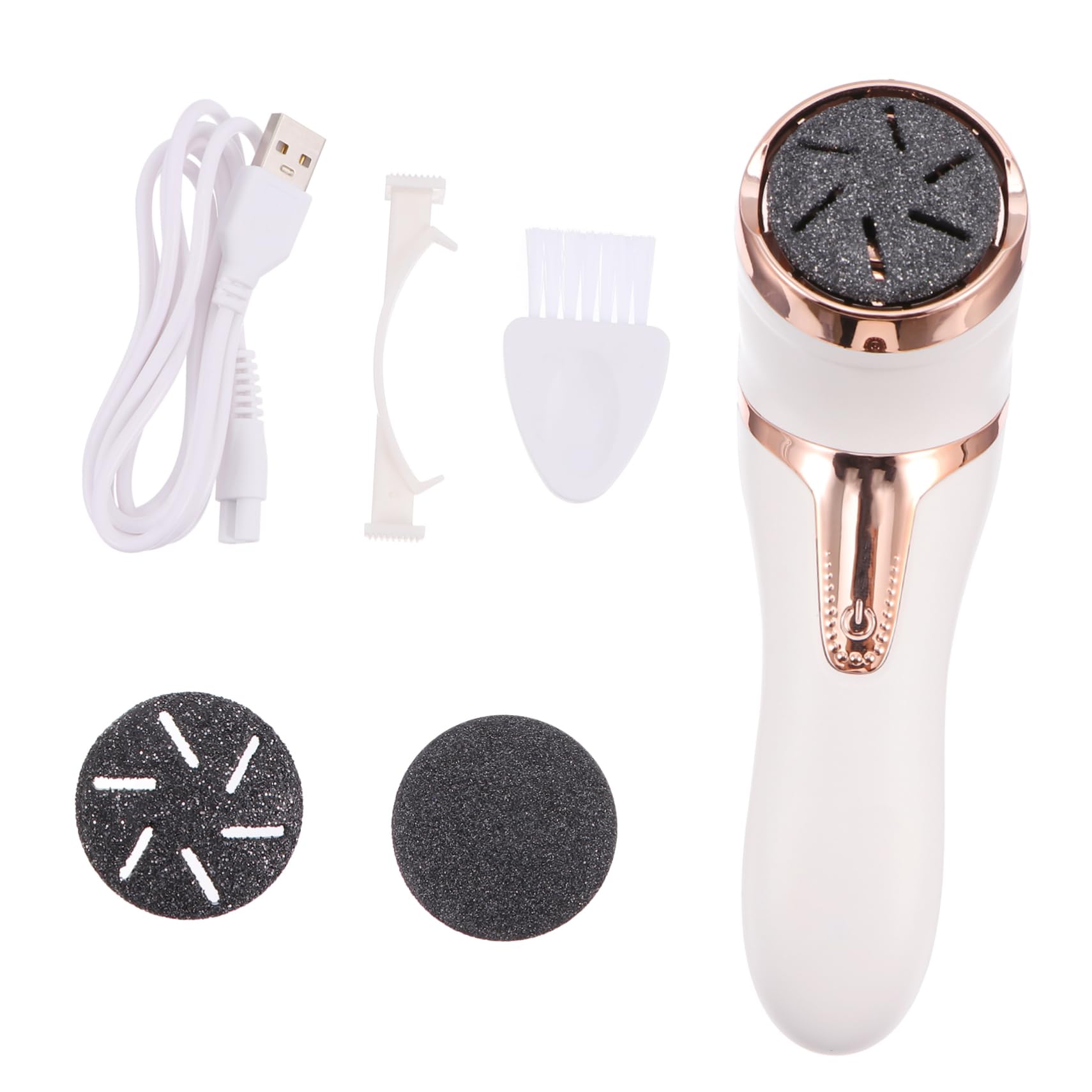 PACKOVE Foot File Remover Rechargeable Tool for Home Use Ergonomic Design for Hard Skin and Corns for Foot Care