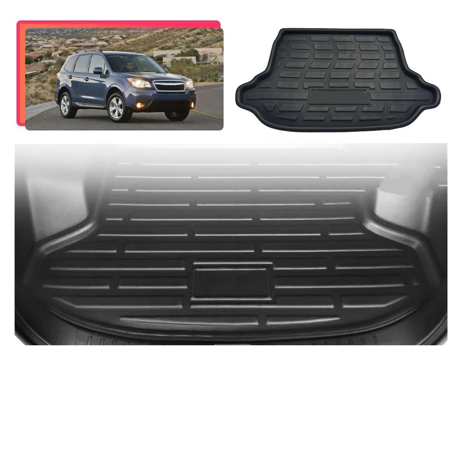 Alfombrilla Maletero para Subaru para Forester 4 SJ 2014~2018 Alfombra Impermeable para Equipaje Almohadilla para Maletero Revestimiento