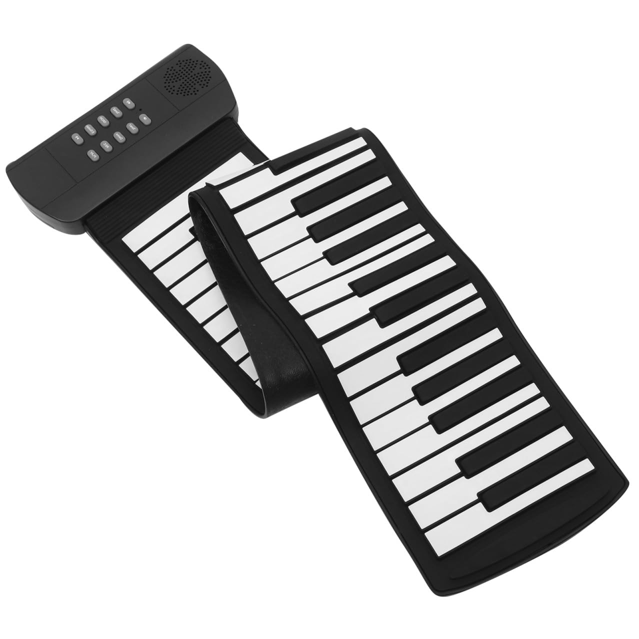 Pianoforte Pieghevole a 61 Tasti in Silicone Nero per Ragazzo Ragazza | Pianoforte Digitale Portatile, 1000 mAh, 128 Timbri, Apprendimento e Intrattenimento, Ingresso Audio MP3