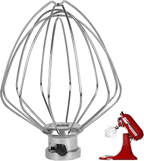 Kitchen-aid Professional 4.5-5 Quart Whisk, Kitchen Machine, Stainless Steel Whisk, Foam Whisk Baking Supplies, Stirrer, Egg Cream Attachment, Milk Cake