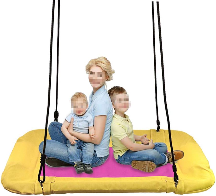 Rectangular Nest Swing Enclosed Seat Up to 300kg Outdoor 11576.5 cm Plate Swing Yellow