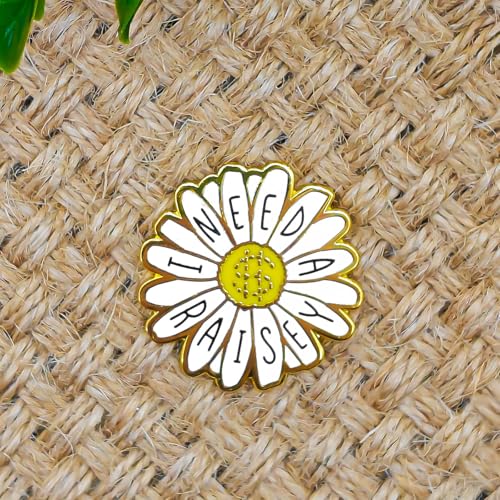 Image of I Need A Raisey Enamel Pin - Flower Series | Premium Enamel Pin - Statement Lapel Pin - Plated Badge for Clothing, Bags, Hats, Jackets, and Lanyards