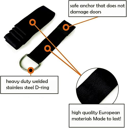 Door Leg Stretcher, Door Flexibility & Stretching Leg Strap - Great For Ballet Cheer Dance Gymnastics Or Any Sport Leg Stretcher Door Flexibility Trainer Premium Stretching Equipment (Black) #TOP3