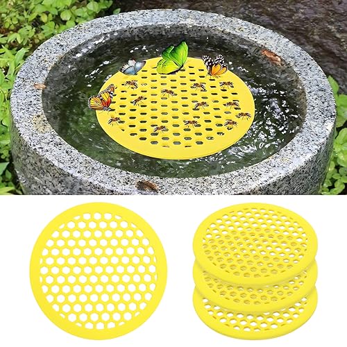 KAIYAYA 4 Stück Schwimmende Bieneninsel Bienentränke Tablett Bee Watering Station Bienenbecher Wasser für Bienengarten 20cm Floating bee Island Bienentränkestation for Gärten und Balkone