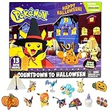 Pokemon 2021 Halloween Advent Countdown Calendar for Kids, 13 Pieces - Includes 10 Toy Character Figures & 3 Accessories - Ages 4+