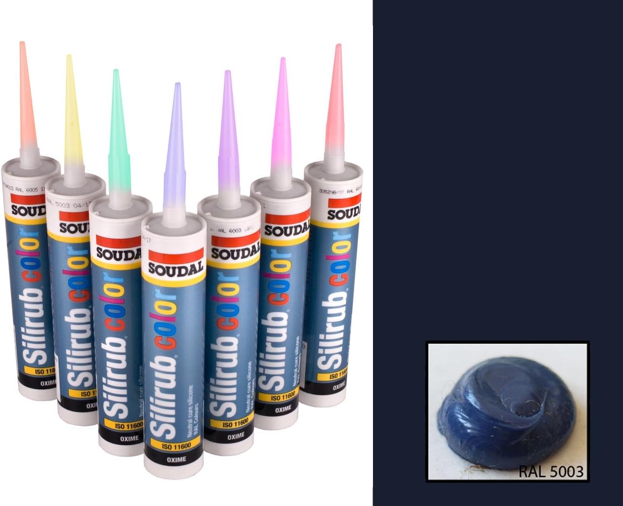 Color Multi-Purpose Sealant, -60 to 180 Degree C, 10.5 fl oz … (RAL 5003 - Sapphire Blue)