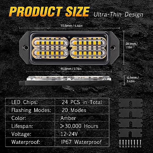 Luces estroboscópicas con interruptor de 9 teclas para solucionar la falta de luz de aviso 6