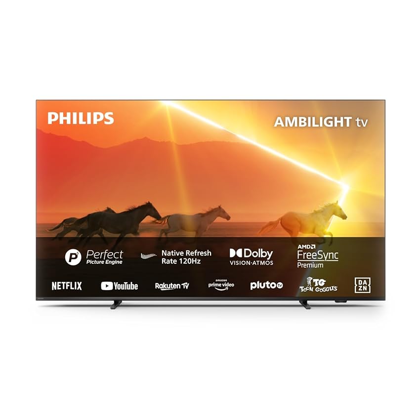 Immagine del prodotto PHILIPS Ambilight XTRA PML9008 139 cm (55 pollici) Smart 4K MiniLED TV | HDR10+ | 120Hz | Motore P5 | Dolby Vision e Atmos | Compatibile con Assistente Google e Alexa | Grigio