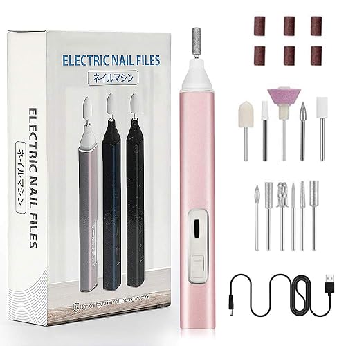 Taladro de uñas, lima de uñas eléctrica, herramientas de pedicura portátil, 20000 rpm, kit de máquina de esmalte de uñas para acrílicos, uñas de gel