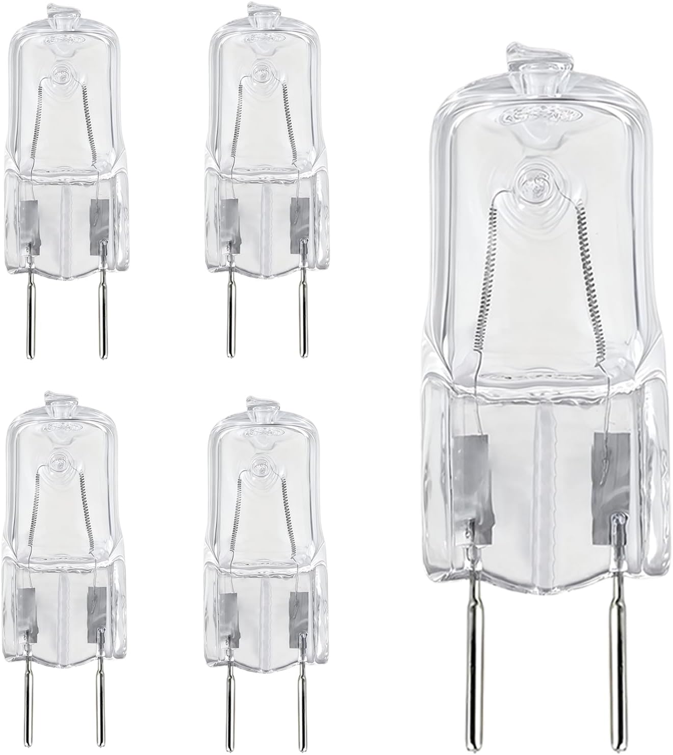 5-Pack WB02X35488 Microwave Halogen Bulb 130V 50W, Compatible with GE Microwave Oven Models CVM DVM HVM JNM Series, Replacement for WB08X10051 WB25X21248, Easy Install Long-Lasting Light Bulbs