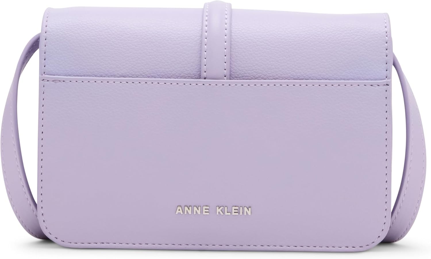 Anne Klein Womens Sculpted Buckle Flap Crossbody, Gentle Lavender - Image 2