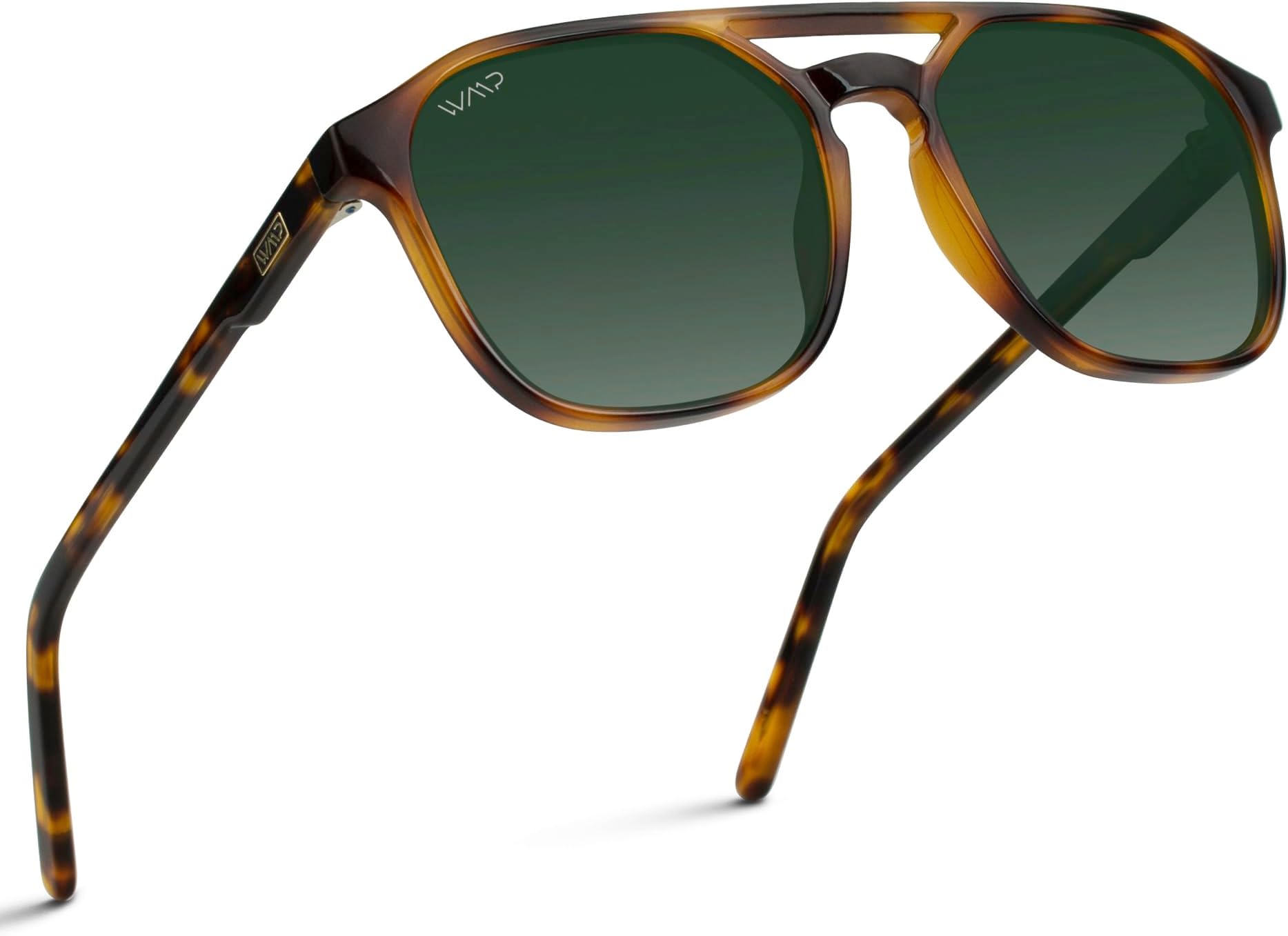 Polarized Double-Bridge Large Rectangular Unisex Sunglasses