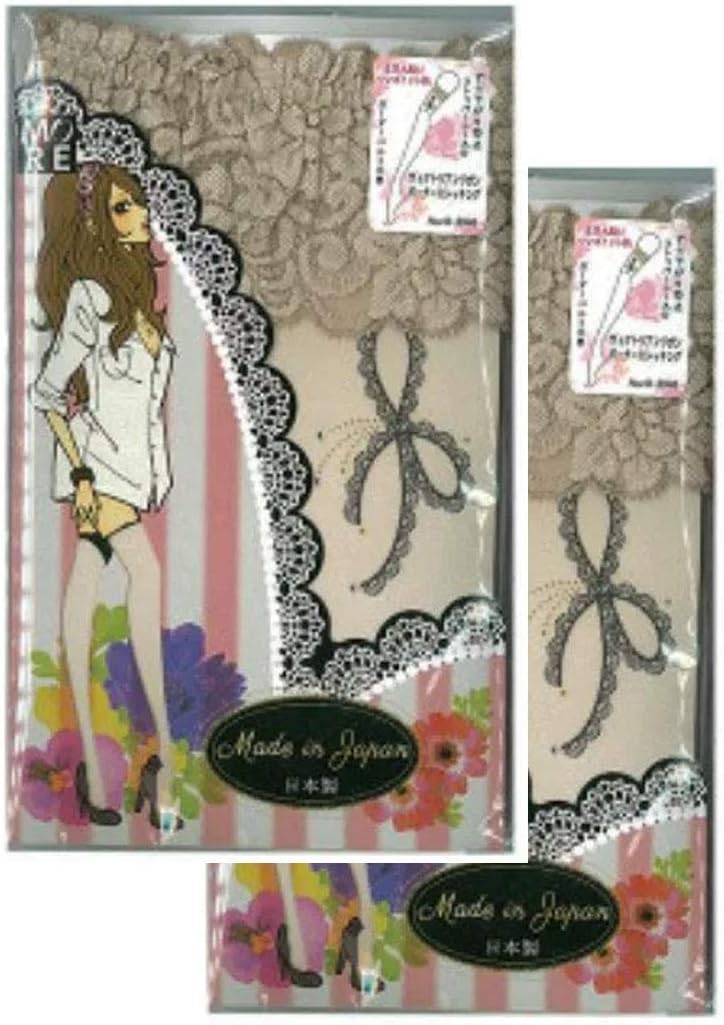 (モア) MORE レディース ヴィクトリアン リボン ガーターストッキング 太もも丈 オーアイ 日本製 22-25cm 2足セット