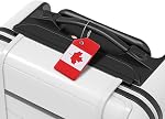 6 Pack Luggage Tags, OIFEN Silicone Travel Suitcase Baggage tag Canada Bag Labels with Name Card Privacy Protection (Maple Leaf)