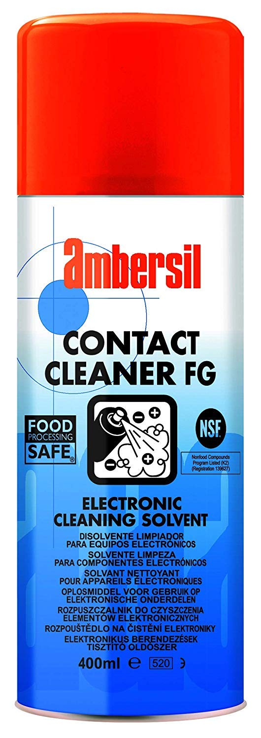 Pack Of 2 Ambersil 400ml Electrical Contact Cleaner FG Food Grade NSF K2 31588