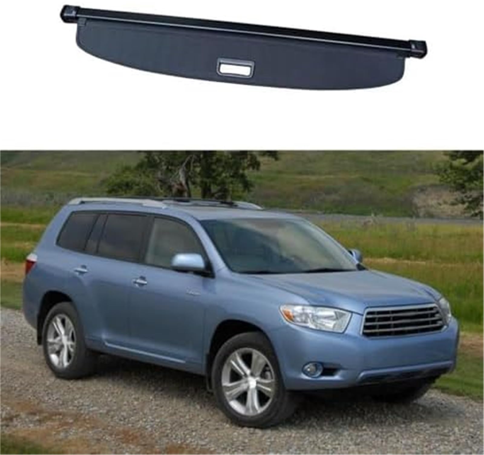 Fhjwqronte One Color Cargo Area Storage Rack Retractable Trunk Cargo Cover Luggage Shade Shield, For Toyota, For Highlander 2008-2013