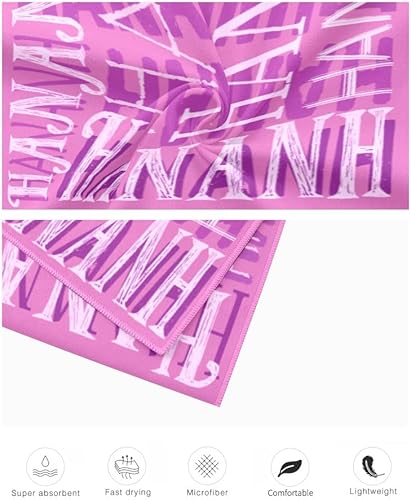 Miniatura 7 de Puercha Toalla de playa personalizada con nombre para adultos y niños, toalla de playa súper suave de secado rápido, toalla de playa para niñas y