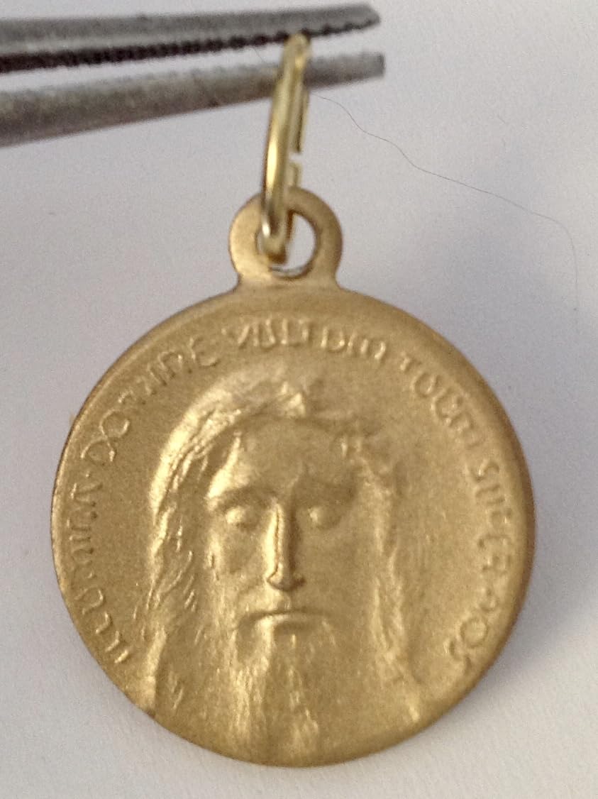 I G J Lotto di Medaglie del Santo Volto di Gesù Cristo - Riproduzione del Volto della Sindone