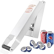 Chambridge Aluminum Can Compactor， 16 oz. Metal Can Crusher， Heavy-Duty Wall-Mounted Smasher for Aluminum Seltzer, Soda, Beer Cans and Bottles for Recycling - White