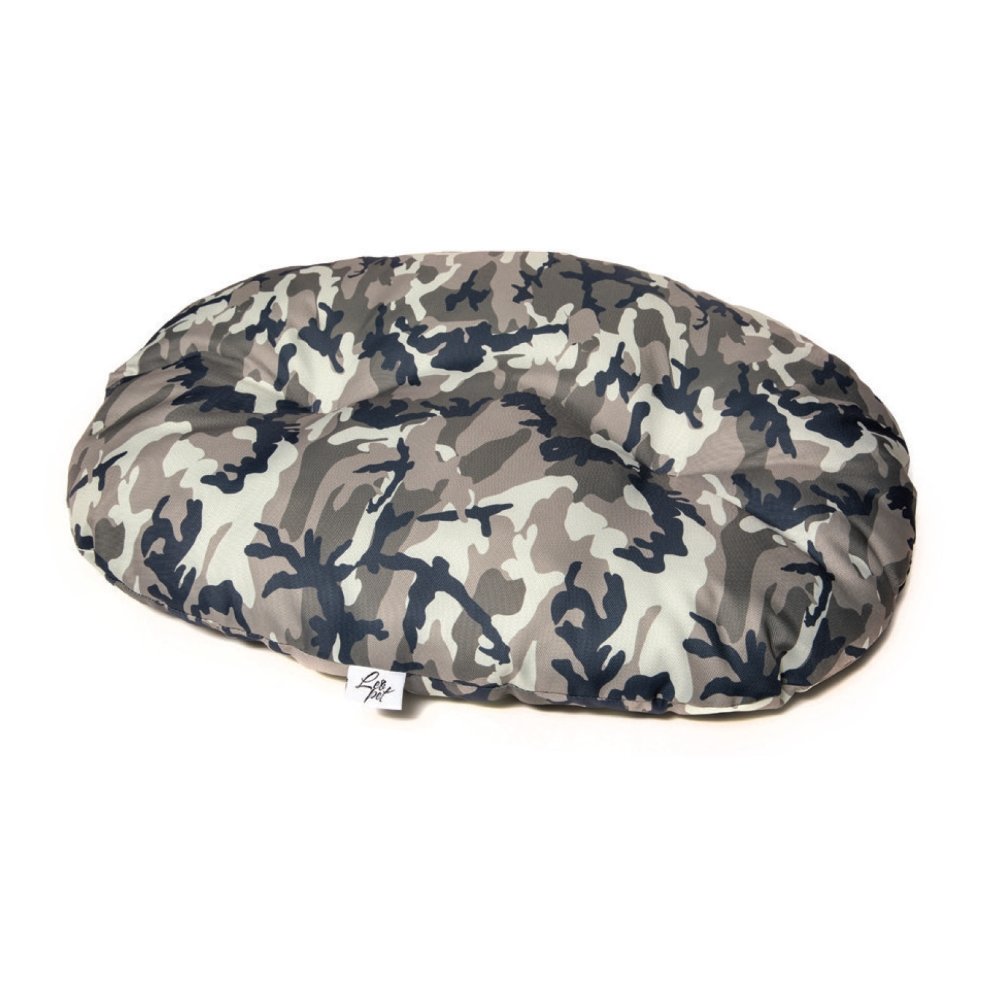 CUSCINO NETTUNO FANTASIA CAMOUFLAGE - Comodo cuscino per cani o gatti, in più dimensioni (50x35 cm, Camouflage Grigio)