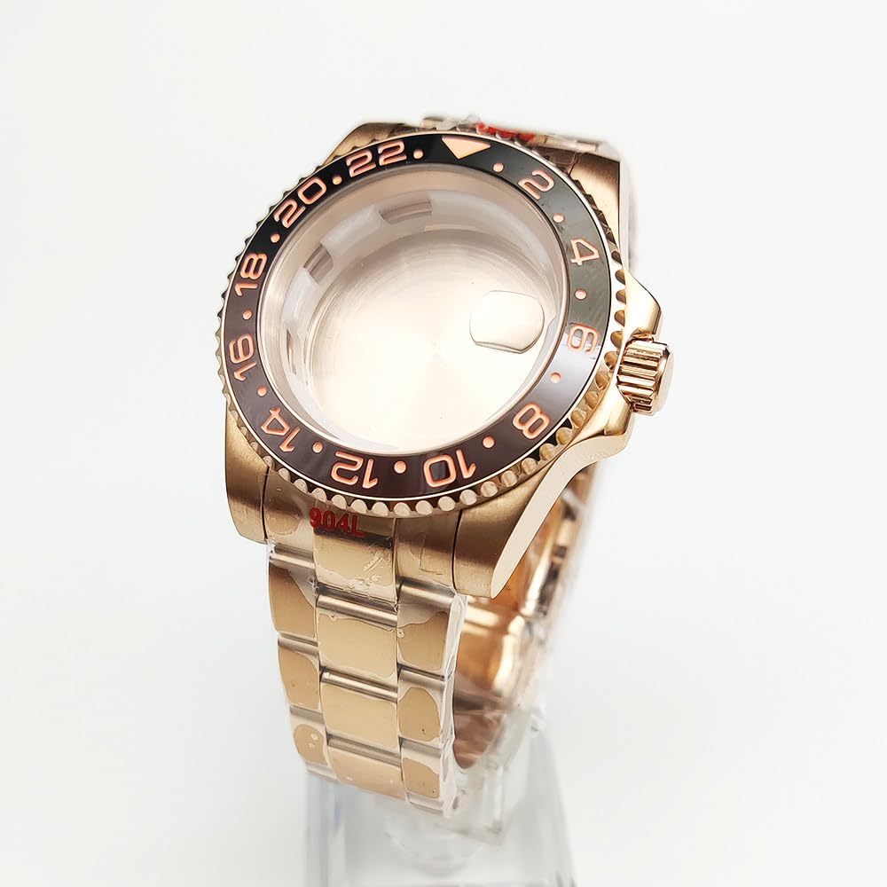 40mm Koperta Zegarka + Bransoleta + Bezel Kit, Zakręcana Korona Zamiennik Koperta Zegarka Modyfikacja Części dla Rolex Yacht-Master