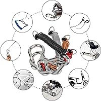 Vista 6 de AUCELI Cable de seguridad en espiral de acero inoxidable para remolque, cable de seguridad en espiral para remolque, cable de acero resistente