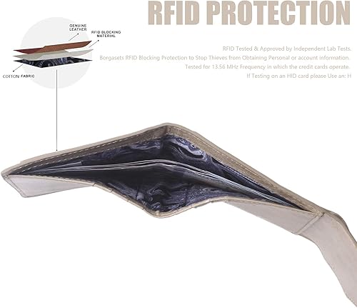Miniatura 6 de Cartera pequeña para mujer, de piel auténtica, con bloqueo RFID, organizador de bolsillo, compacto, plegable, mini monedero para mujer