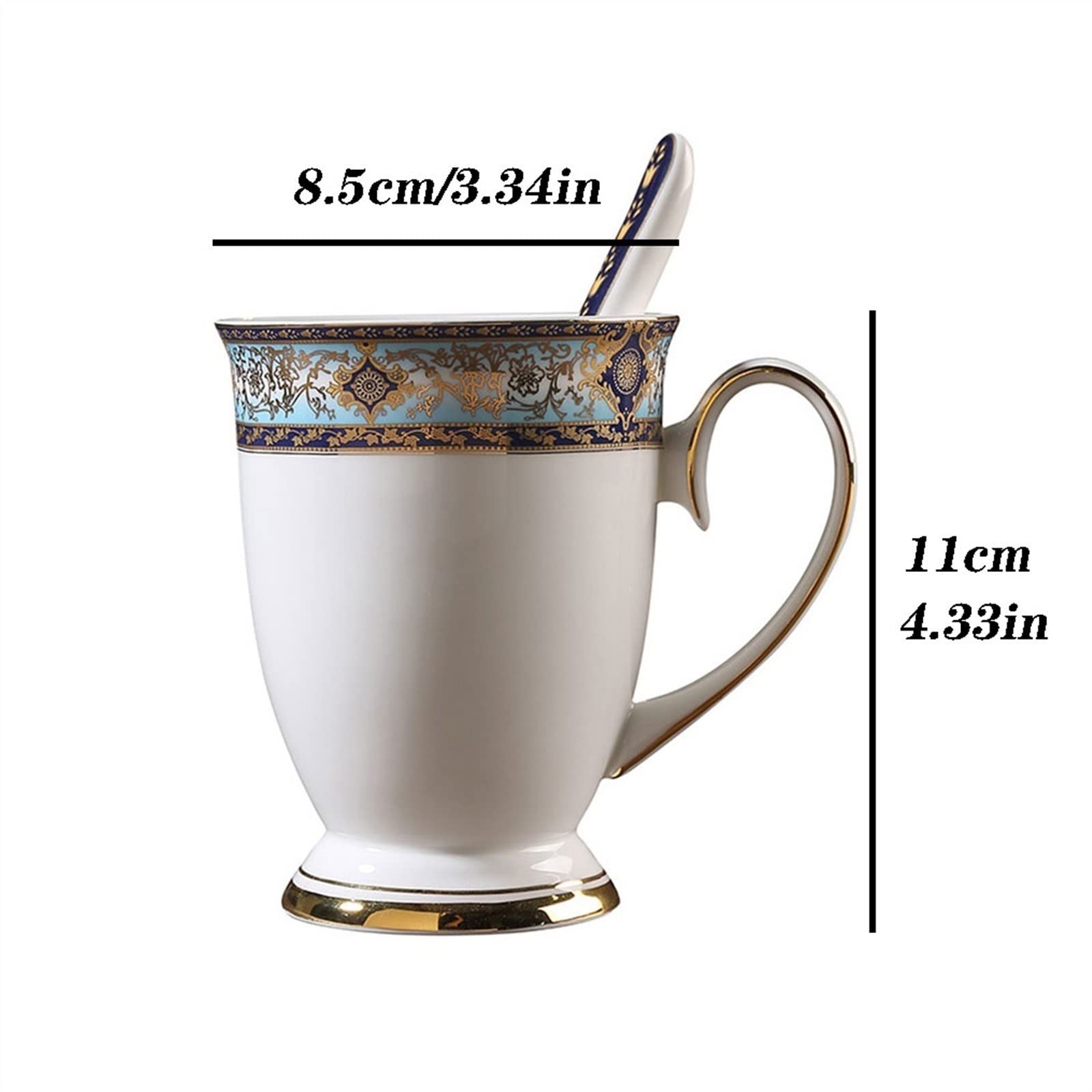 Latte Coffee 350Ml Porcelanowa Filiżanka Do Kawy Ręcznie Robiona Domowa Filiżanka Do Popołudniowej Herbaty Śniadanie Mleko Filiżanka Z Łyżeczką Zestaw Do Kawy