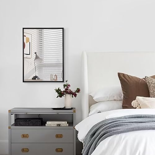 Miniatura 7 de AAZZKANG Espejos para pared, espejo rectangular con marco de metal, moderno espejo decorativo de tocador para entrada, dormitorio, sala de estar,
