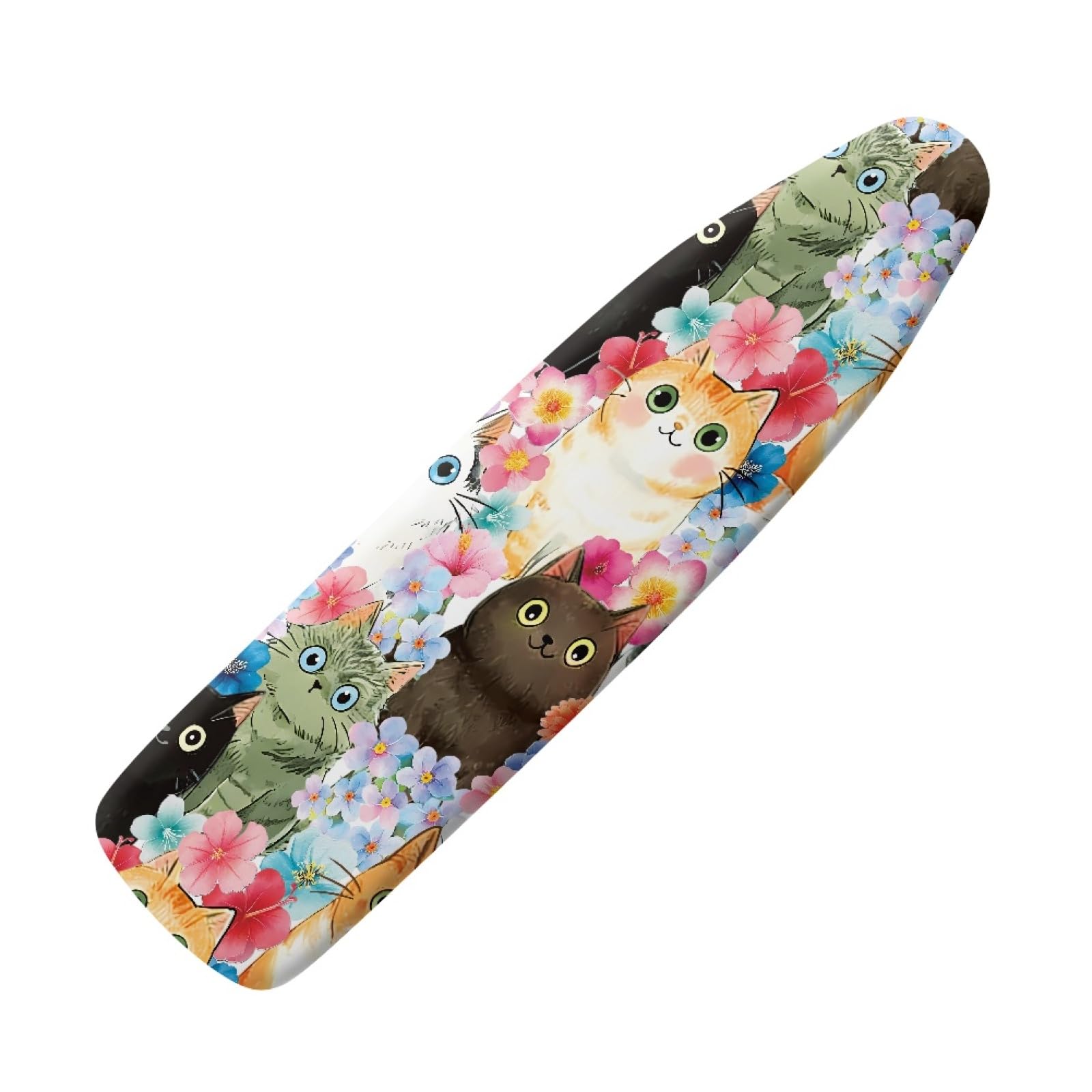 Ironing Board Cover 147X48 Cat Padded Iron Board Cover With Elasticated, Easy Fit And Resists Scorching, Cord Binding & Stretch System