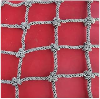 Outdoor Climbing Net for Swingset,Jungle Gym Military Cargo Climbing Net Large Playground Tree Heavy Duty Rope Ladder Bridge for Kids Adult Dia 6mm,8mm,10,mm(Colour: 6mm,Size: 1x1m