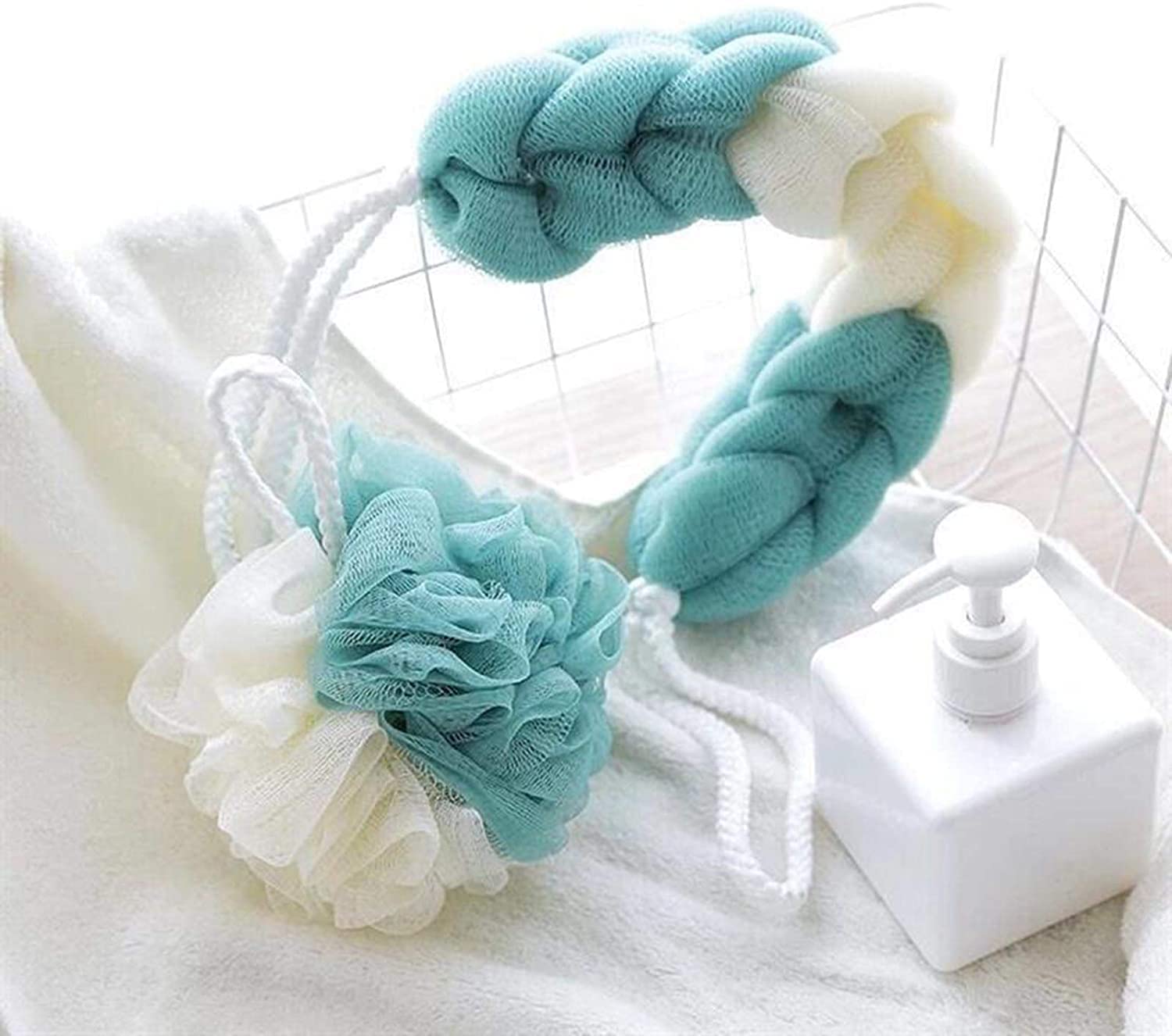 3 szt. Gąbka do kąpieli Złuszczanie ciała Pufa Loofah Gąbka Miękka kąpiel Bardzo gęsta Piłka prysznicowa Zielony Biały Różowy